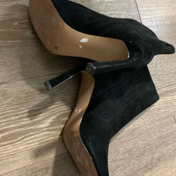 Vince camuto Black leather Ankle Boots sexy square - Picture 6 of 7